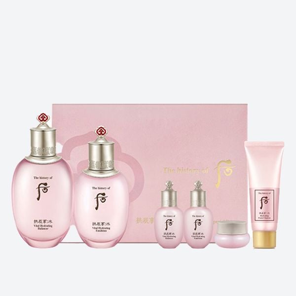 Bộ dưỡng Whoo 6 món gong Jin hyang hồng cấp ẩm